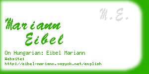 mariann eibel business card